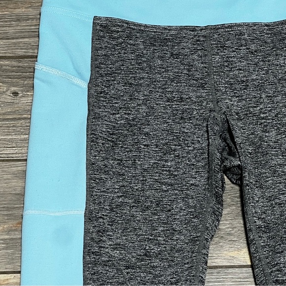 FJ Footjoy Golf Ankle Leggings Women's Size Large Gray Blue 27 Inch Side Pocket - Picture 3 of 15